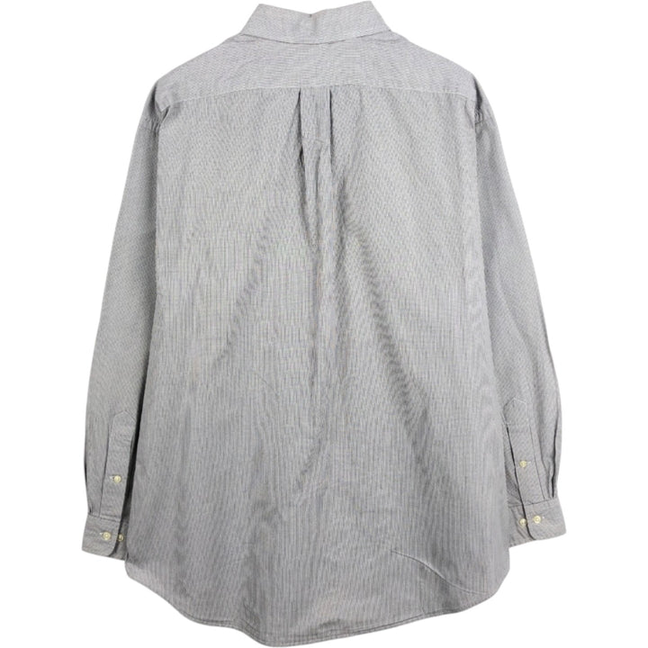Ralph Lauren YARMOUTH Long Sleeve Button-Down Check Shirt, Men's Size L cotton white type Vintage Second Hand