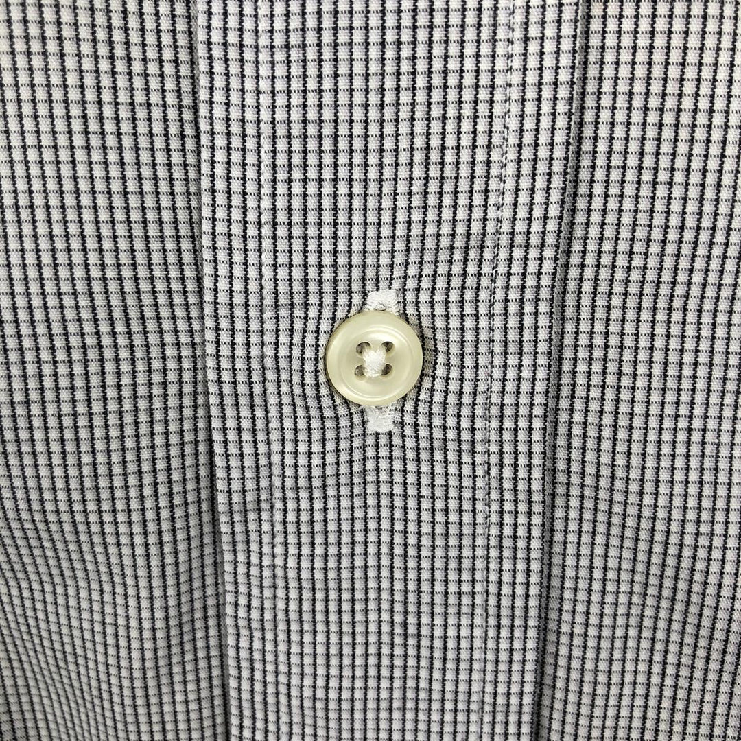 Ralph Lauren YARMOUTH Long Sleeve Button-Down Check Shirt, Men's Size L cotton white type Vintage Second Hand