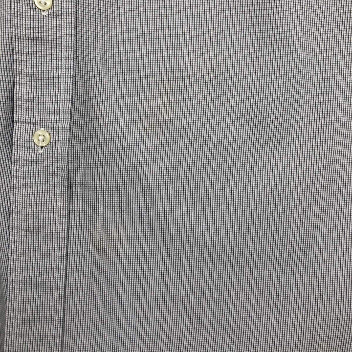 Ralph Lauren YARMOUTH Long Sleeve Button-Down Check Shirt, Men's Size L cotton white type Vintage Second Hand