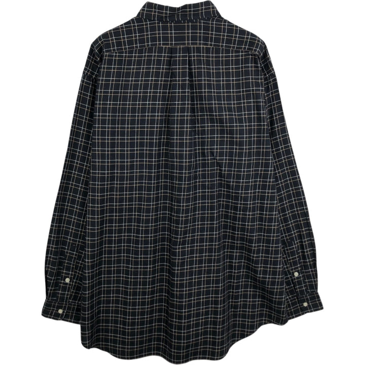 Ralph Lauren BLAKE long sleeve button down check shirt, men's XL size cotton black type Vintage Second Hand