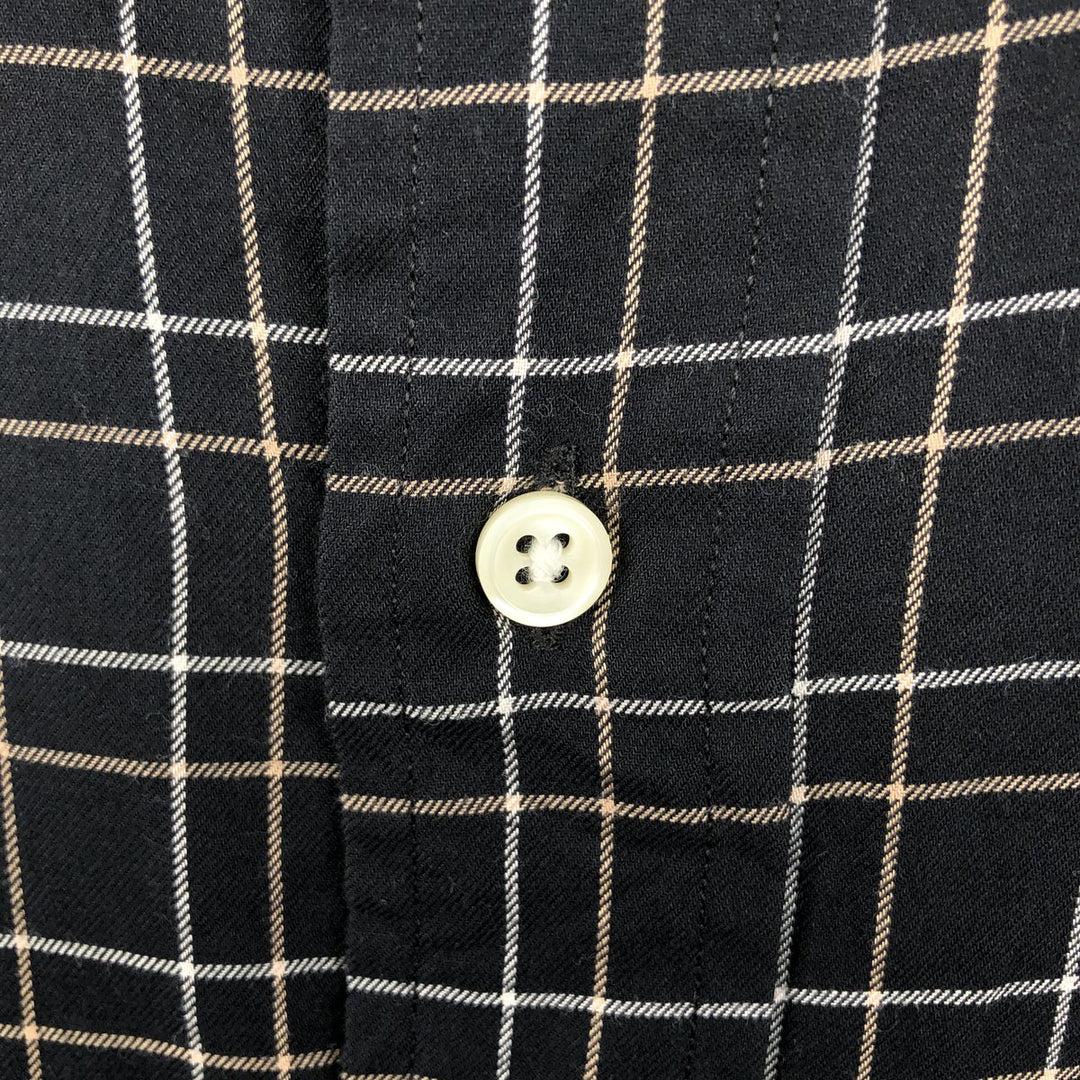 Ralph Lauren BLAKE long sleeve button down check shirt, men's XL size cotton black type Vintage Second Hand