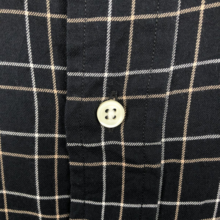 Ralph Lauren BLAKE long sleeve button down check shirt, men's XL size cotton black type Vintage Second Hand