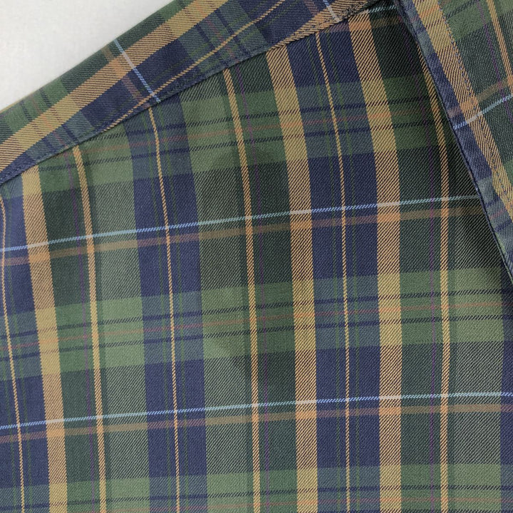 Ralph Lauren Classic Fit Long Sleeve Button Down Check Shirt, Men's Size L cotton green type Vintage Second Hand