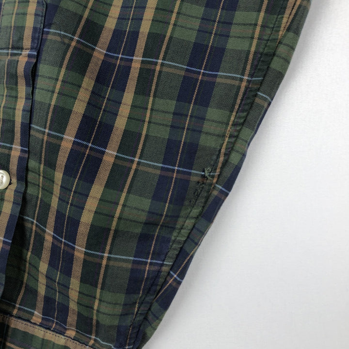 Ralph Lauren Classic Fit Long Sleeve Button Down Check Shirt, Men's Size L cotton green type Vintage Second Hand