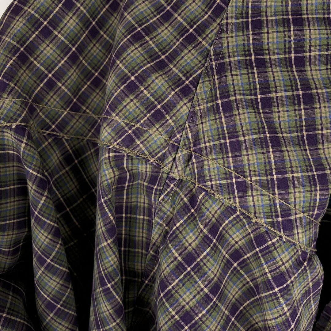 Ralph Lauren Classic Fit Long Sleeve Button Down Check Shirt Men's XL cotton green type Vintage Second Hand
