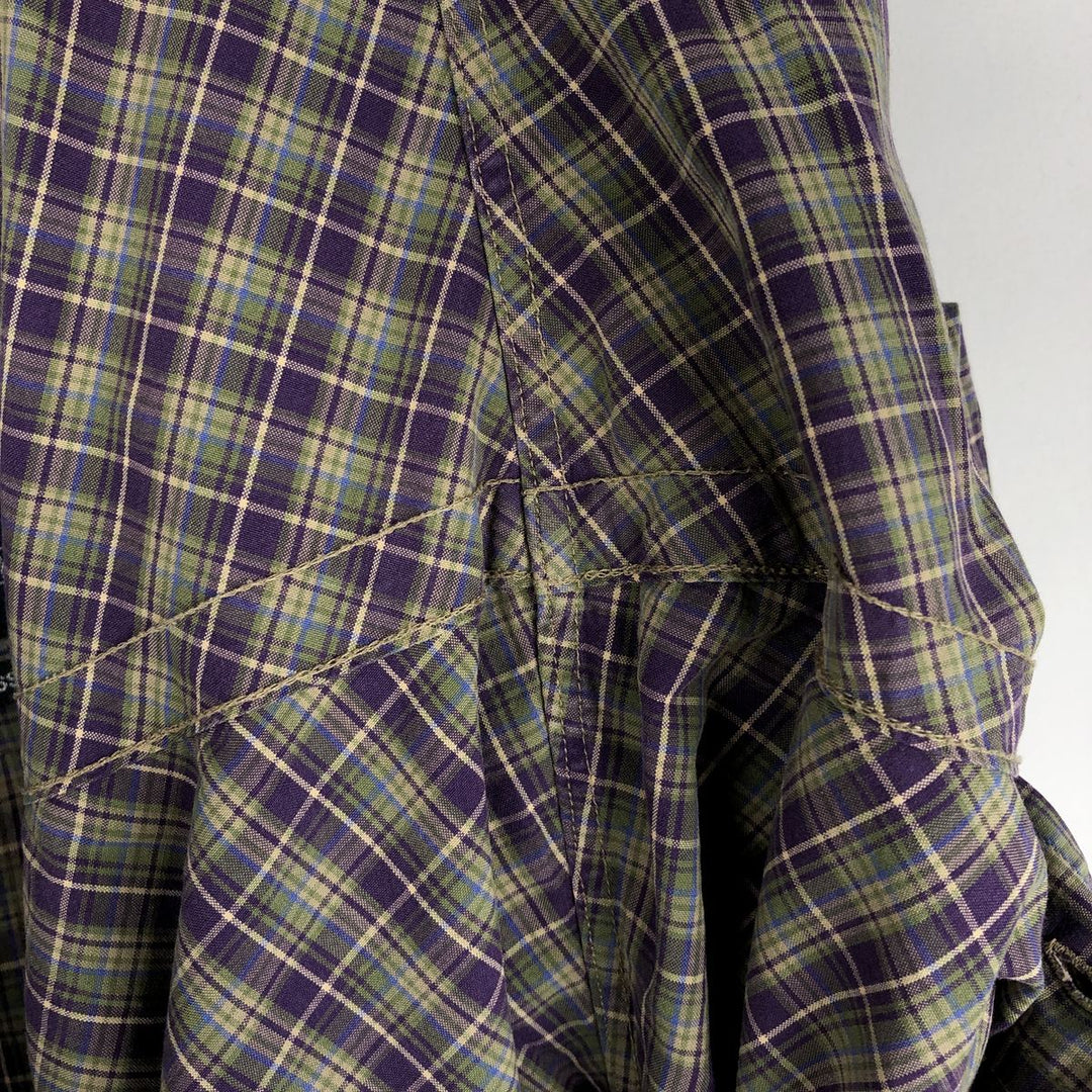 Ralph Lauren Classic Fit Long Sleeve Button Down Check Shirt Men's XL cotton green type Vintage Second Hand