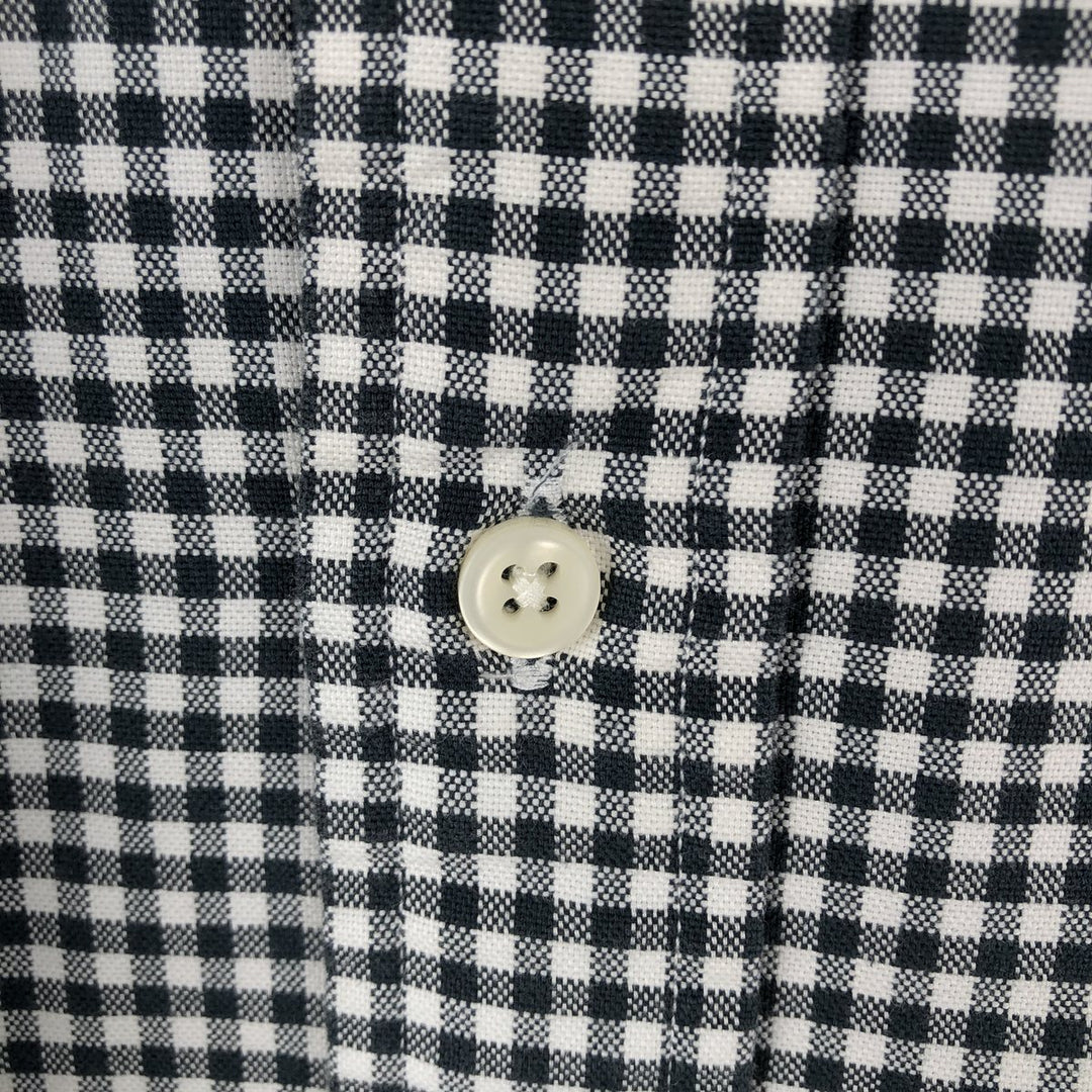 Ralph Lauren POLO RALPH LAUREN Gingham Check Long-Sleeve Button-Down Check Shirt, Men's Size M (approx.) cotton black type Vintage Second Hand