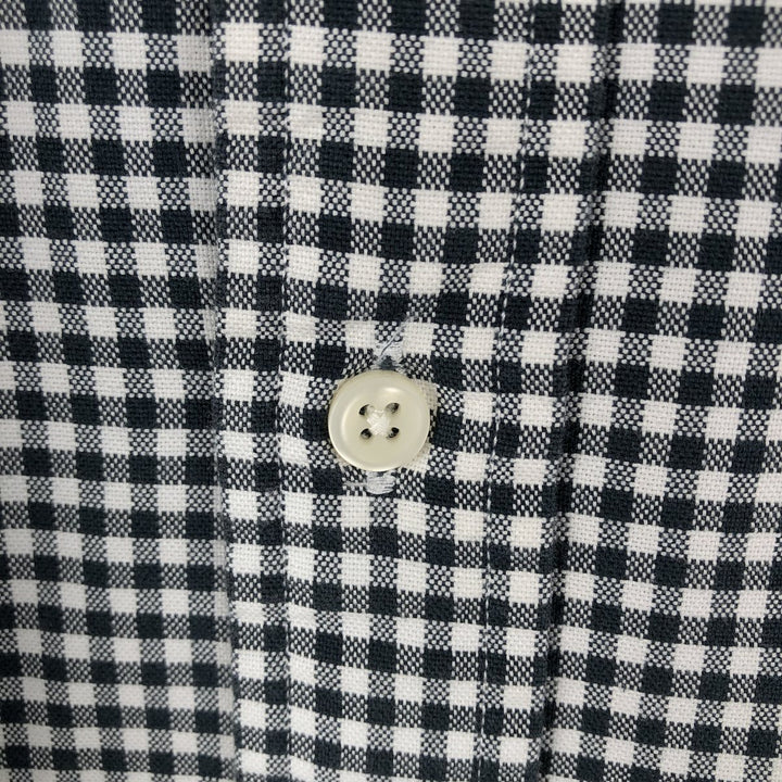Ralph Lauren POLO RALPH LAUREN Gingham Check Long-Sleeve Button-Down Check Shirt, Men's Size M (approx.) cotton black type Vintage Second Hand