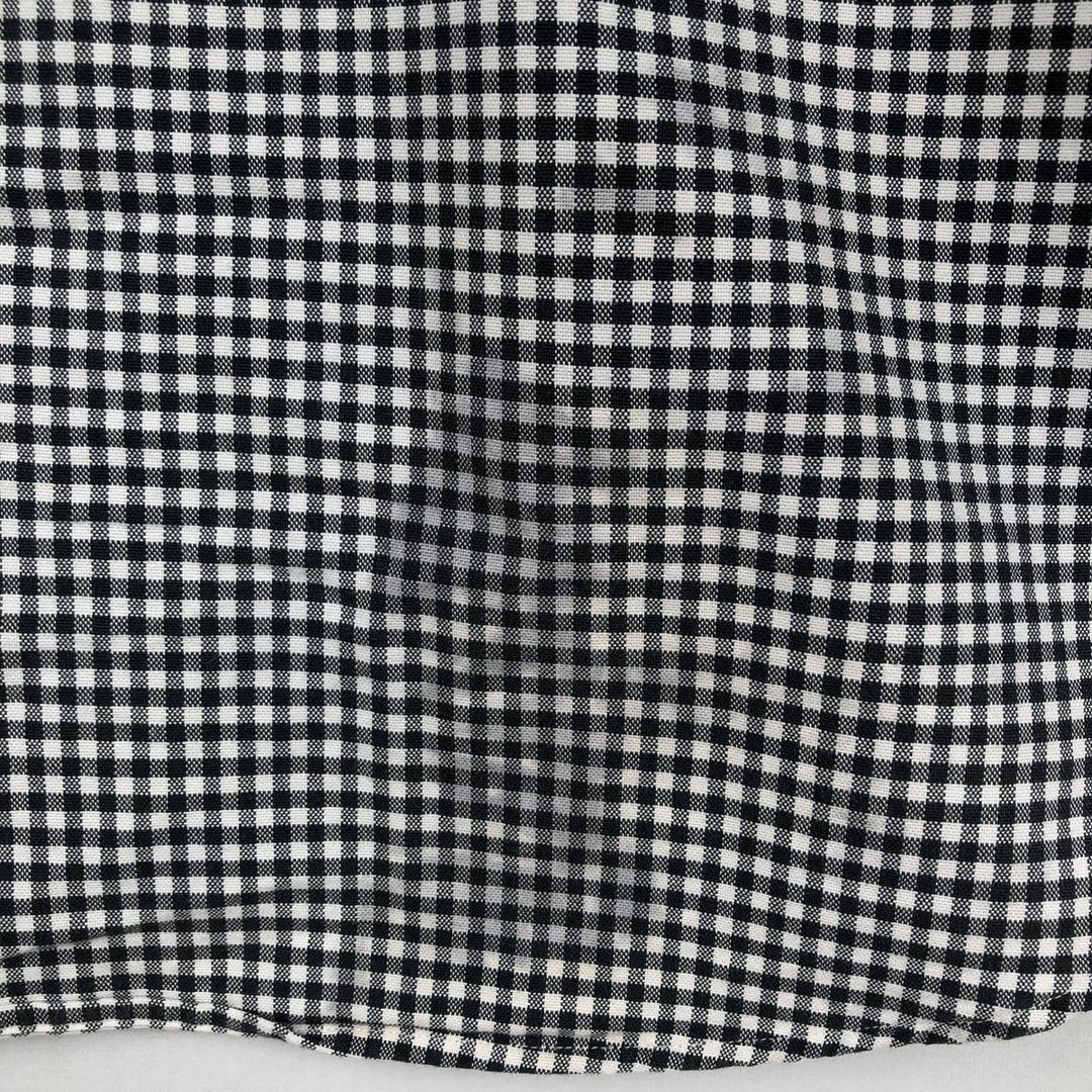 Ralph Lauren POLO RALPH LAUREN Gingham Check Long-Sleeve Button-Down Check Shirt, Men's Size M (approx.) cotton black type Vintage Second Hand