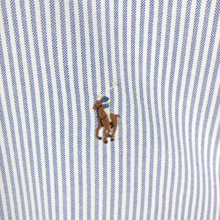 Ralph Lauren CLASSIC FIT Classic Fit Stripe Pattern Long Sleeve Button-Down Striped Shirt Men's L cotton blue type Vintage Second Hand