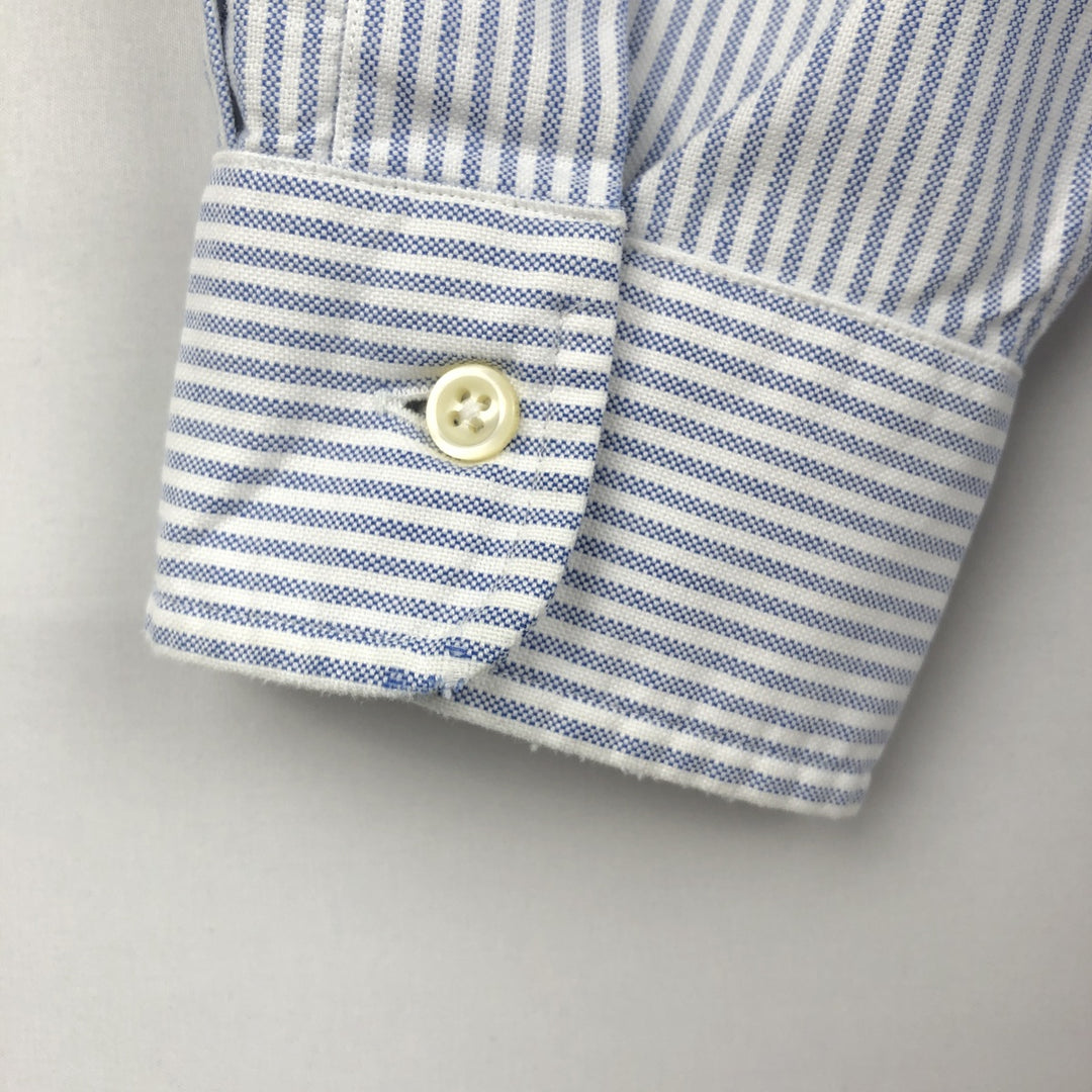Ralph Lauren CLASSIC FIT Classic Fit Stripe Pattern Long Sleeve Button-Down Striped Shirt Men's L cotton blue type Vintage Second Hand