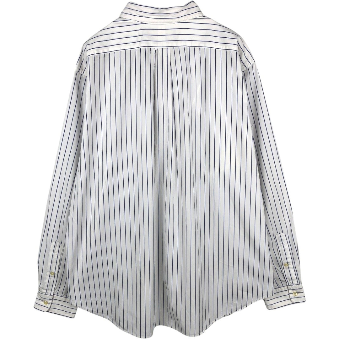 Ralph Lauren Classic Fit Long Sleeve Button Down Striped Shirt Men's XL cotton white type Vintage Second Hand