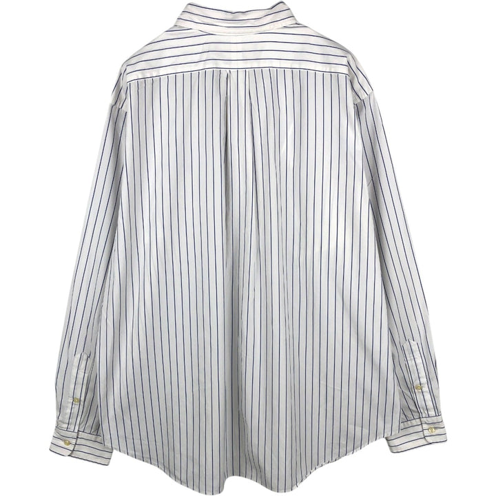 Ralph Lauren Classic Fit Long Sleeve Button Down Striped Shirt Men's XL cotton white type Vintage Second Hand