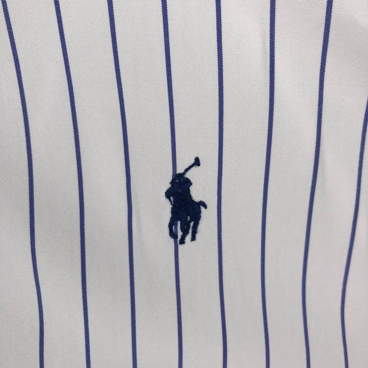 Ralph Lauren Classic Fit Long Sleeve Button Down Striped Shirt Men's XL cotton white type Vintage Second Hand