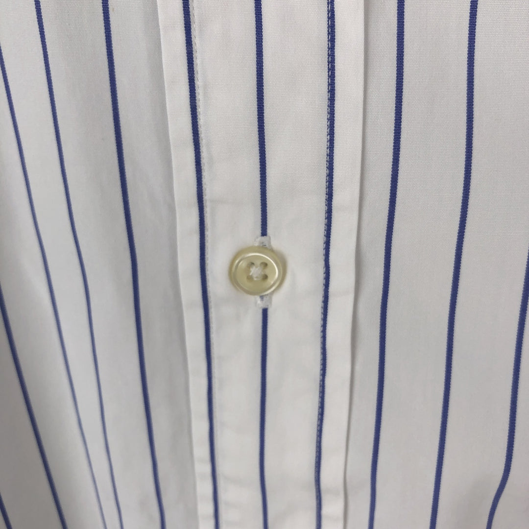 Ralph Lauren Classic Fit Long Sleeve Button Down Striped Shirt Men's XL cotton white type Vintage Second Hand