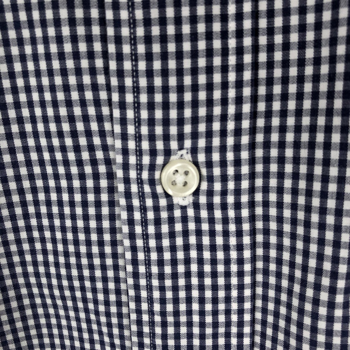 Ralph Lauren BLAKE Gingham Check Long-Sleeve Button-Down Check Shirt, Men's Size XL (equivalent) cotton blue type Vintage Second Hand