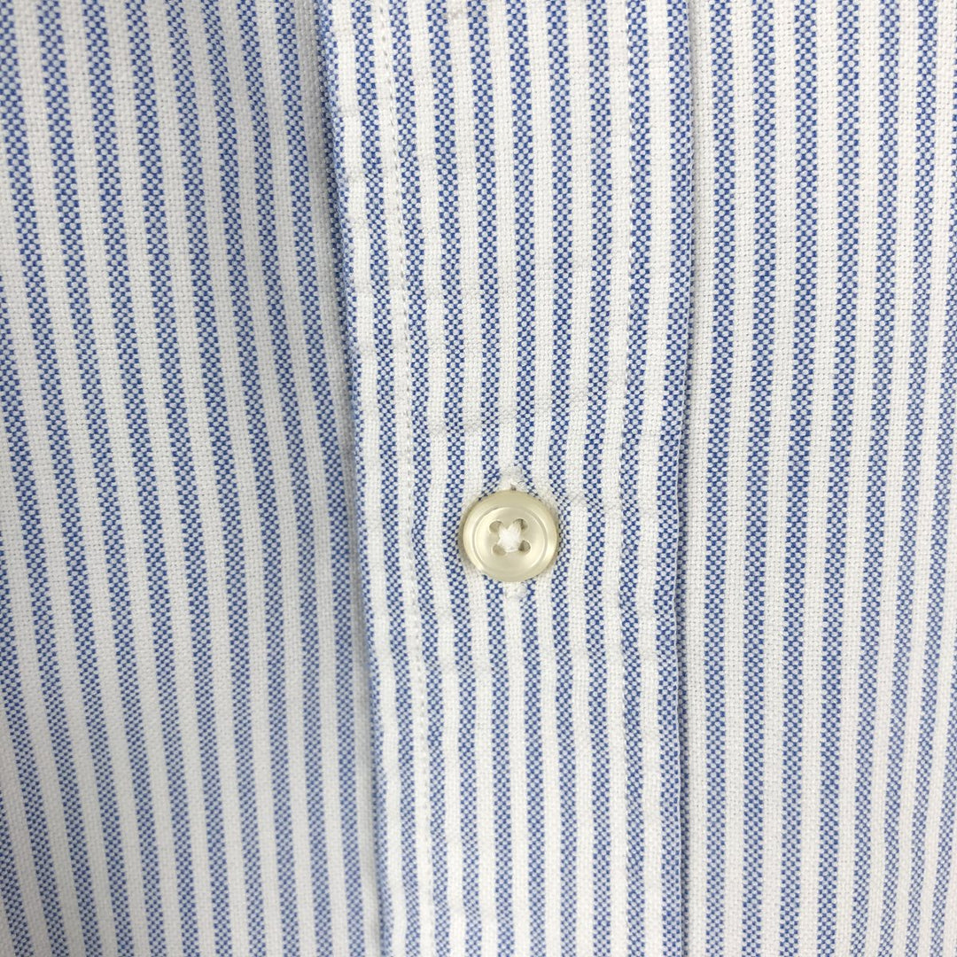 Ralph Lauren YARMOUTH Long Sleeve Button-Down Striped Shirt, Men's Size L cotton Blue type light blue Vintage Second Hand