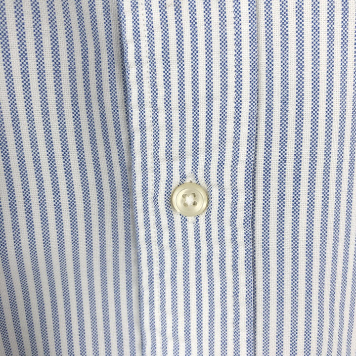 Ralph Lauren YARMOUTH Long Sleeve Button-Down Striped Shirt, Men's Size L cotton Blue type light blue Vintage Second Hand