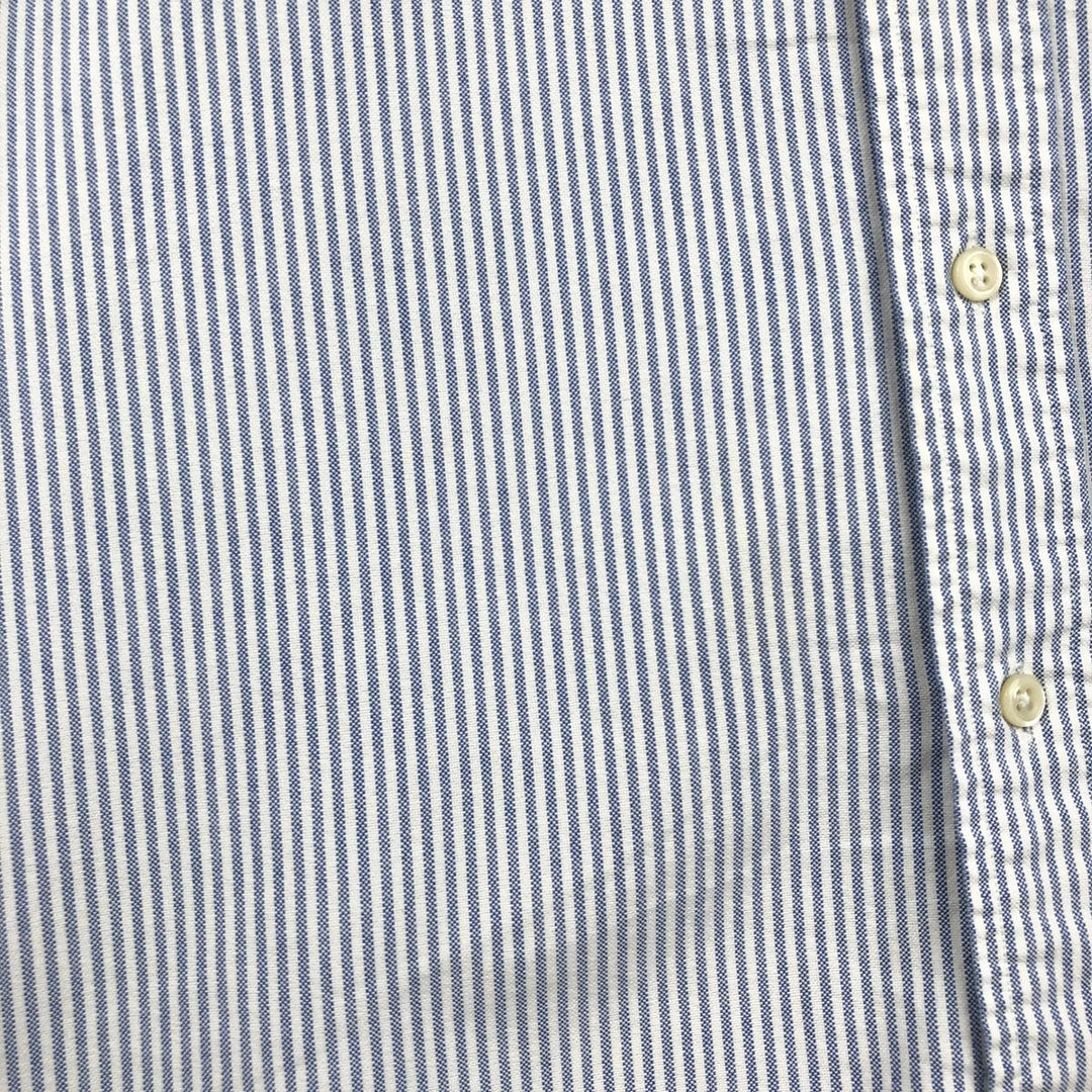 Ralph Lauren YARMOUTH Long Sleeve Button-Down Striped Shirt, Men's Size L cotton Blue type light blue Vintage Second Hand