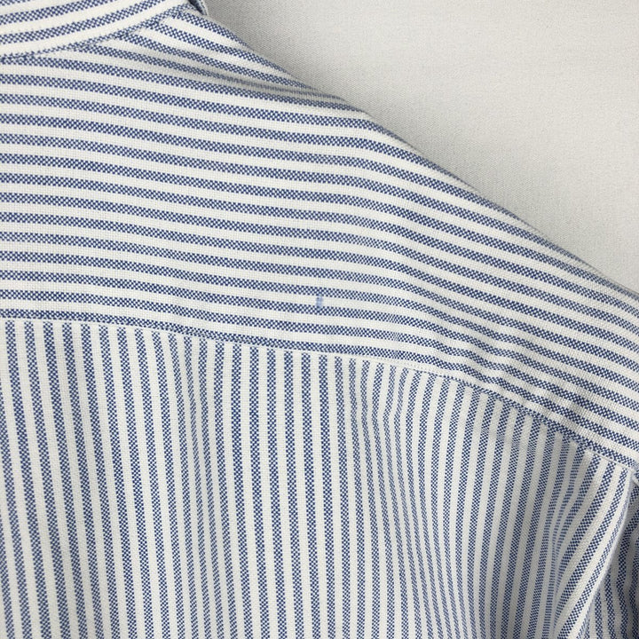 Ralph Lauren YARMOUTH Long Sleeve Button-Down Striped Shirt, Men's Size L cotton Blue type light blue Vintage Second Hand