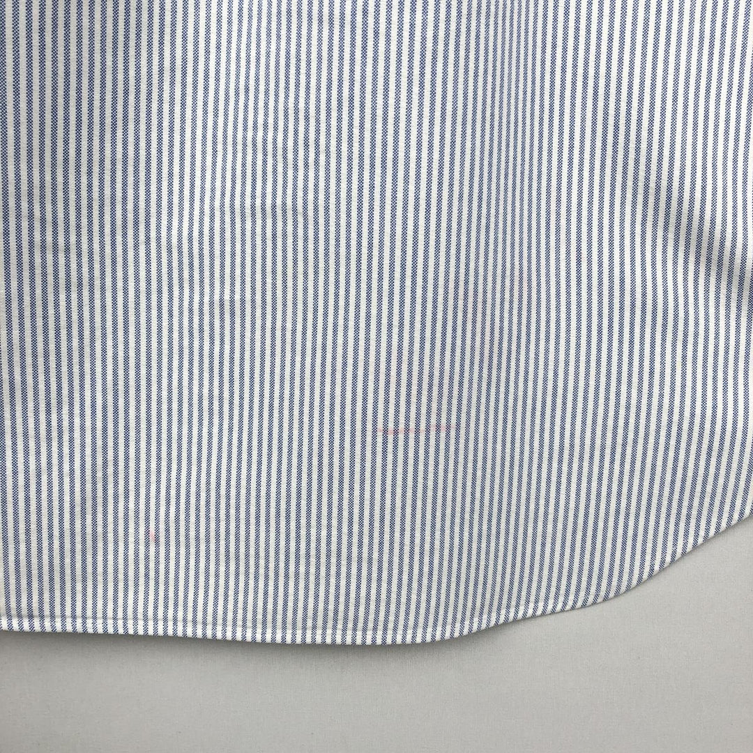 Ralph Lauren YARMOUTH Long Sleeve Button-Down Striped Shirt, Men's Size L cotton Blue type light blue Vintage Second Hand
