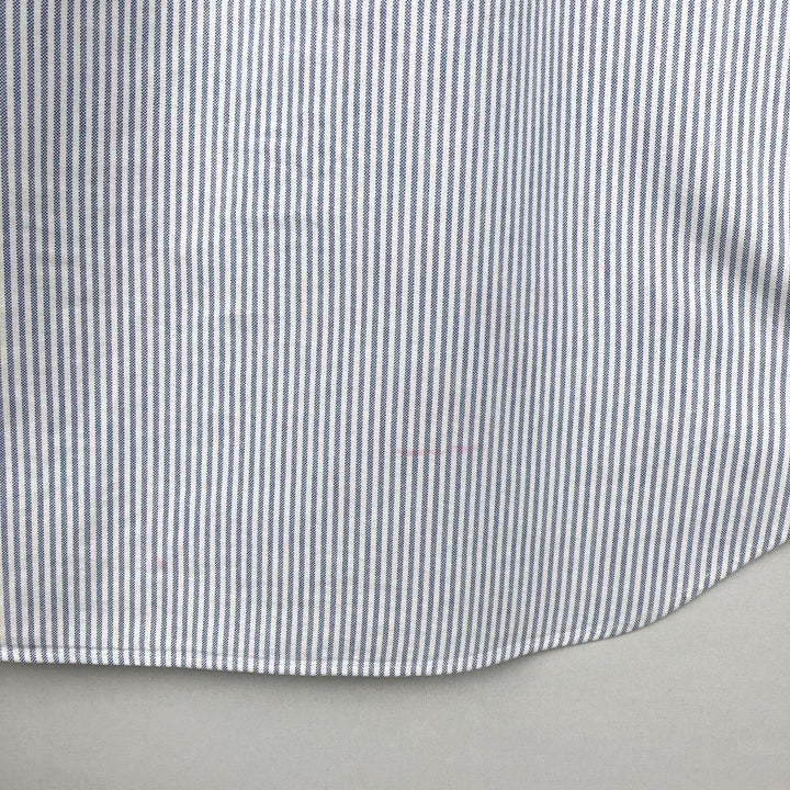 Ralph Lauren YARMOUTH Long Sleeve Button-Down Striped Shirt, Men's Size L cotton Blue type light blue Vintage Second Hand