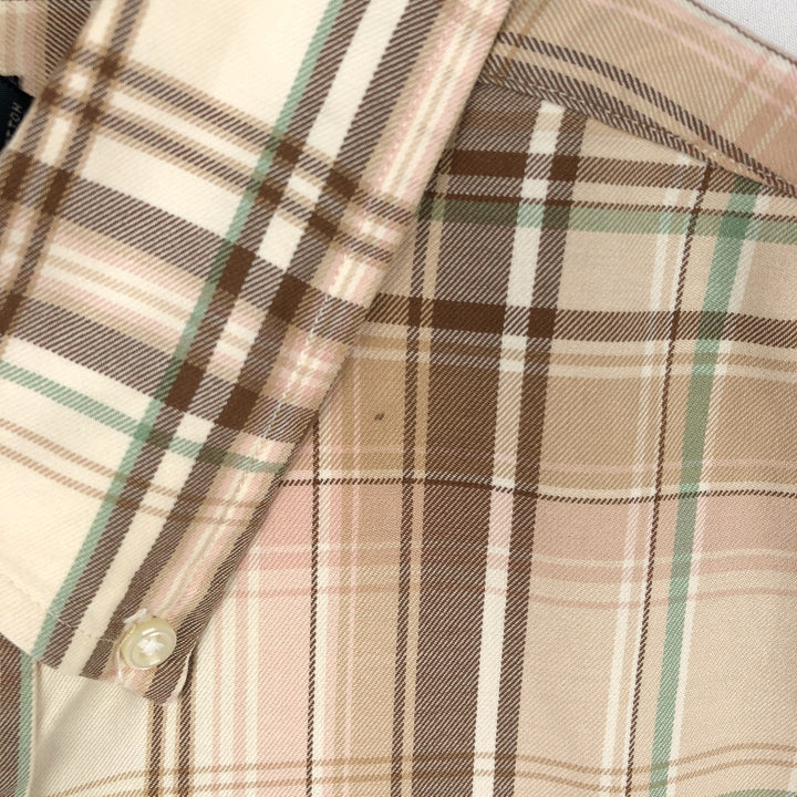 Ralph Lauren Classic Fit Long Sleeve Button Down Check Shirt Men's XL cotton brown type Vintage Second Hand
