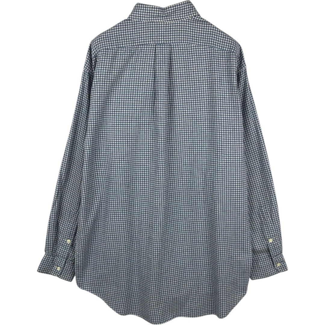 Ralph Lauren BLAKE long sleeve button down check shirt, men's size M cotton blue type Vintage Second Hand