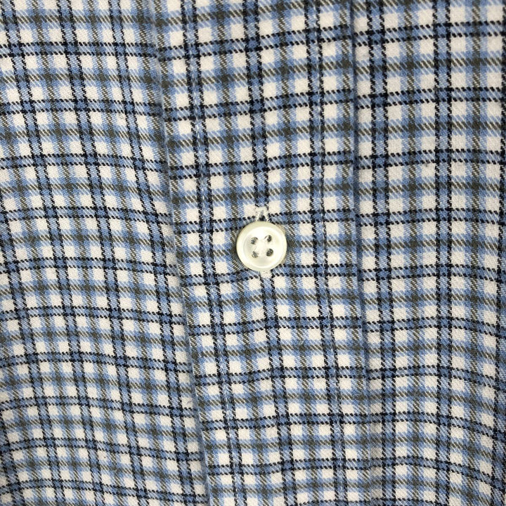 Ralph Lauren BLAKE long sleeve button down check shirt, men's size M cotton blue type Vintage Second Hand