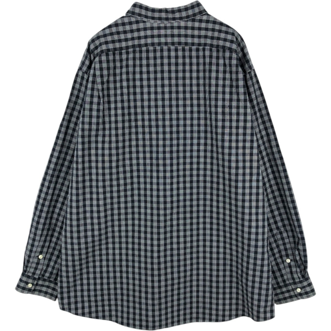 Ralph Lauren POLO by Ralph Lauren LOWELL SPORT Long-Sleeve Button-Down Check Shirt, Men's Size XXL (approx.) cotton black type Vintage Second Hand