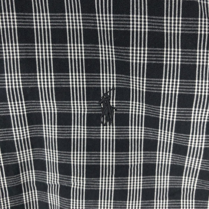 Ralph Lauren POLO by Ralph Lauren LOWELL SPORT Long-Sleeve Button-Down Check Shirt, Men's Size XXL (approx.) cotton black type Vintage Second Hand