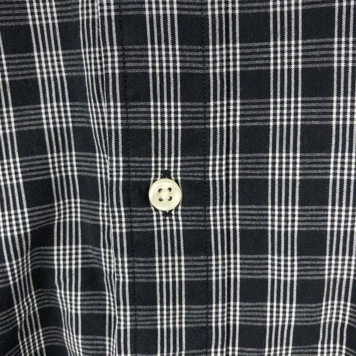 Ralph Lauren POLO by Ralph Lauren LOWELL SPORT Long-Sleeve Button-Down Check Shirt, Men's Size XXL (approx.) cotton black type Vintage Second Hand