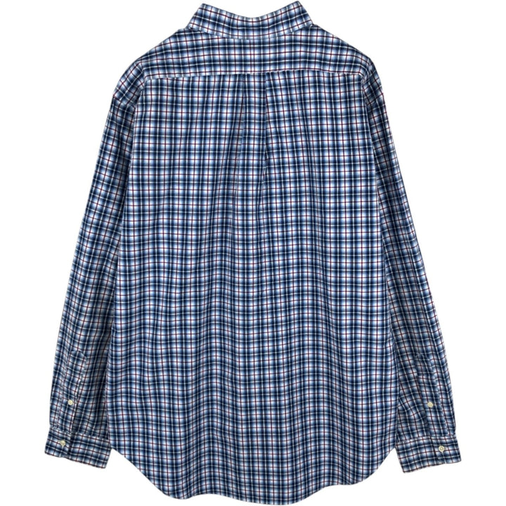 Ralph Lauren Classic Fit Long Sleeve Button Down Check Shirt, Men's Size L cotton blue type Vintage Second Hand