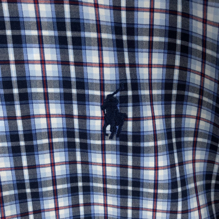 Ralph Lauren Classic Fit Long Sleeve Button Down Check Shirt, Men's Size L cotton blue type Vintage Second Hand