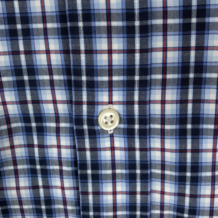 Ralph Lauren Classic Fit Long Sleeve Button Down Check Shirt, Men's Size L cotton blue type Vintage Second Hand