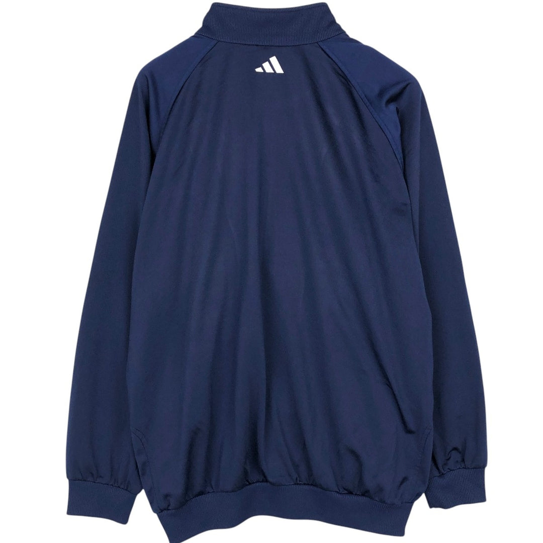 00'S adidas jersey track jacket, men's size L polyester navy blue type Vintage Second Hand