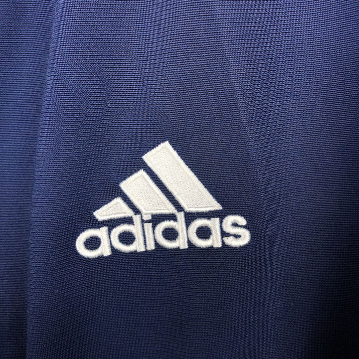 00'S adidas jersey track jacket, men's size L polyester navy blue type Vintage Second Hand