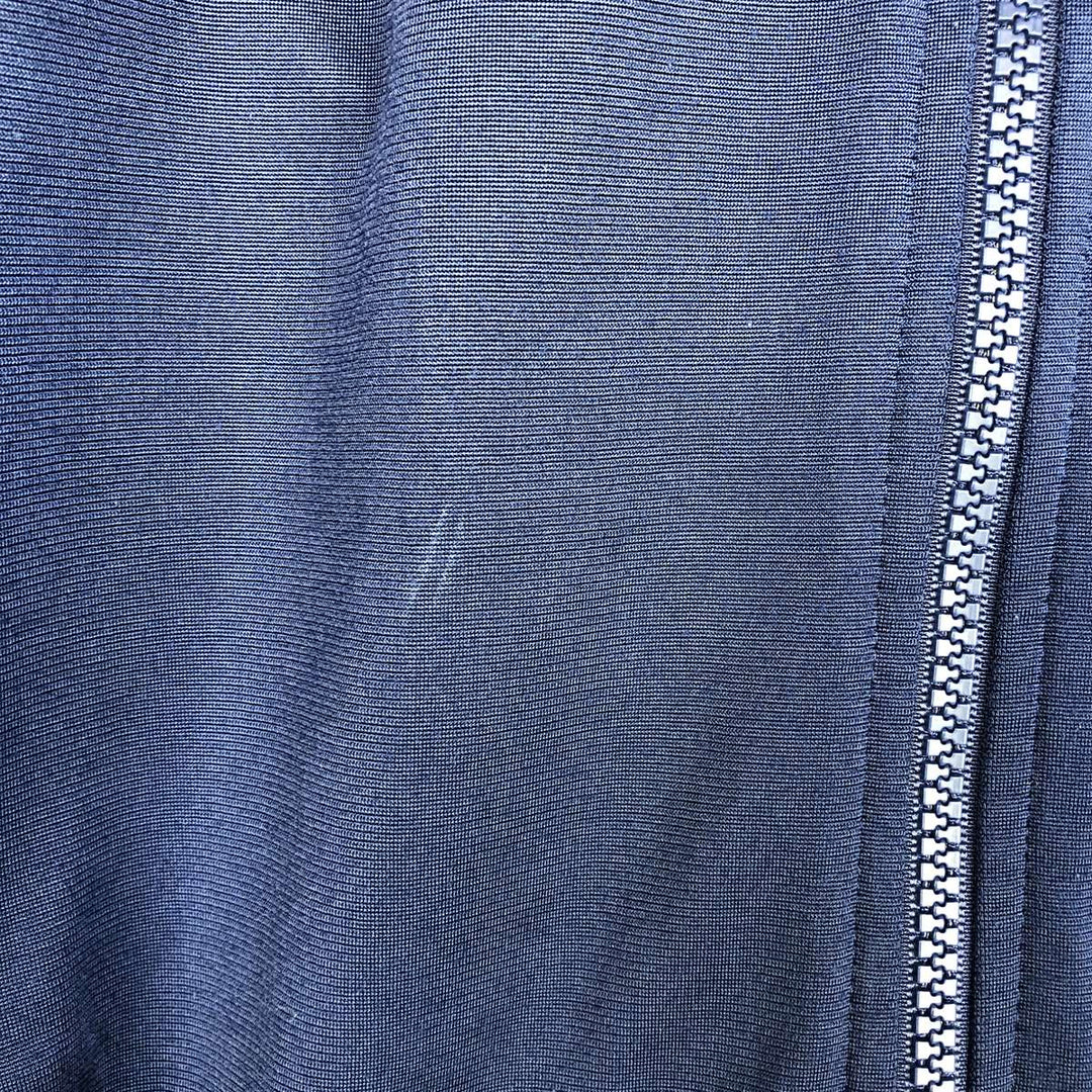 00'S adidas jersey track jacket, men's size L polyester navy blue type Vintage Second Hand