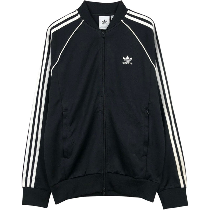 Adidas ORIGINALS Trefoil Logo Track Jacket, Men's Size M (approx.) polyester black type Vintage Second Hand