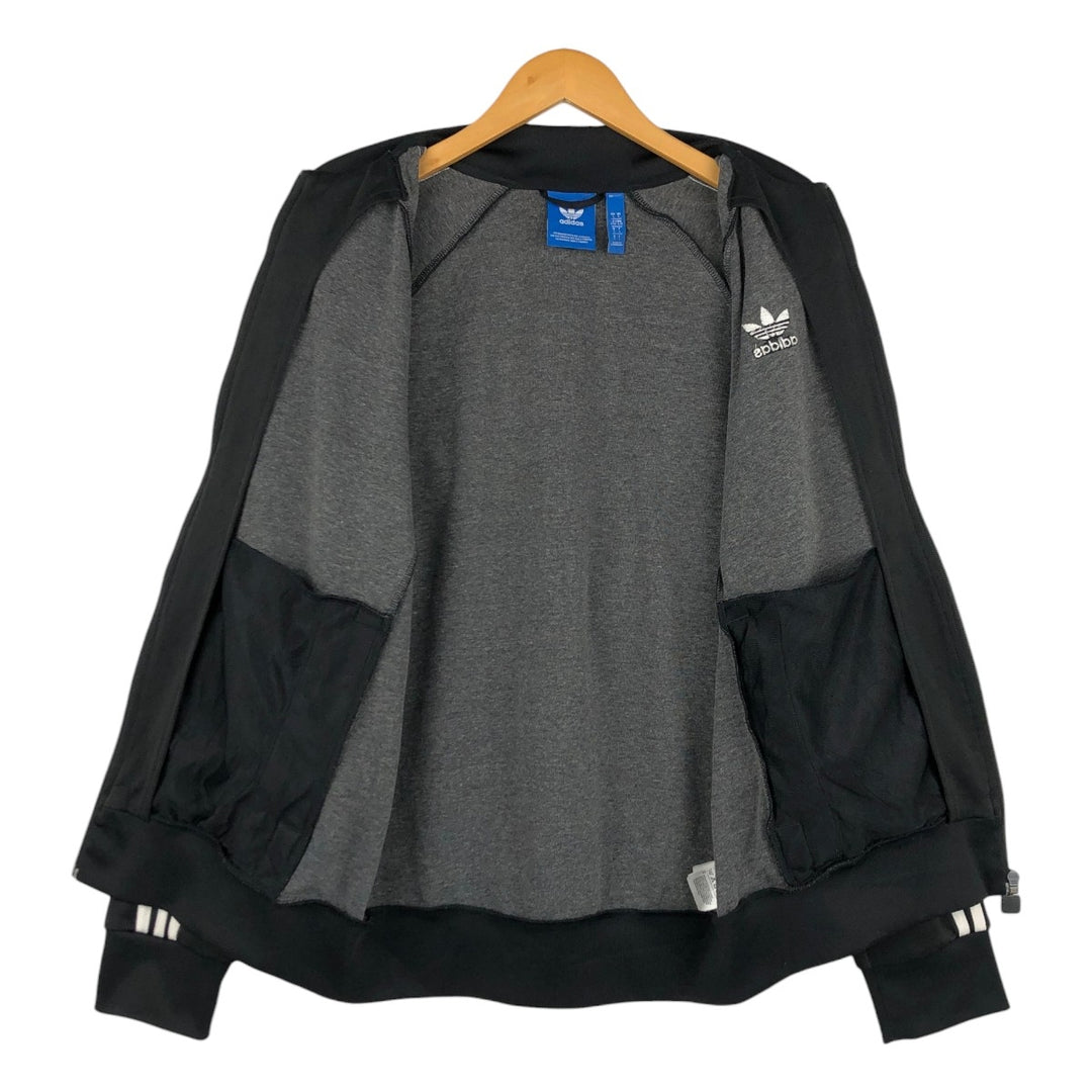 Adidas ORIGINALS Trefoil Logo Track Jacket, Men's Size L (approx.) polyester black type Vintage Second Hand