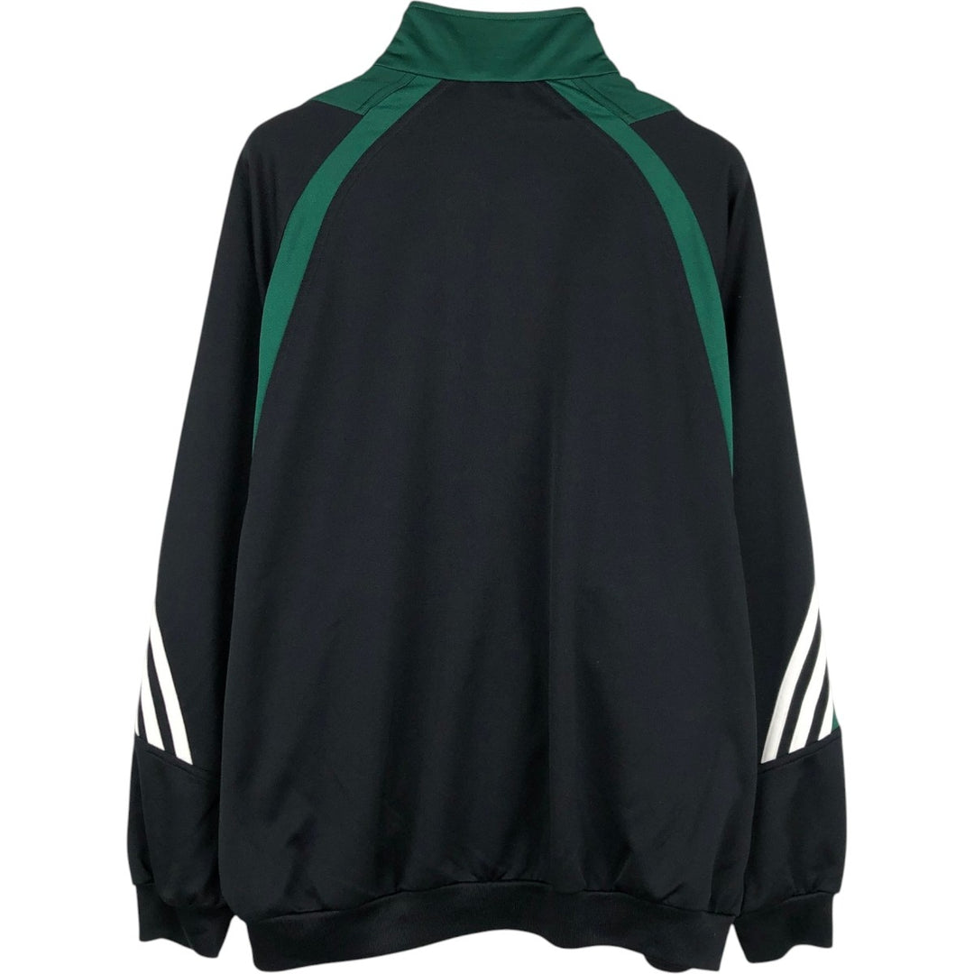 2000'S Adidas raglan sleeve track jacket, men's size XL (approx.) polyester Green type dark green Vintage Second Hand
