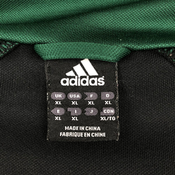 2000'S Adidas raglan sleeve track jacket, men's size XL (approx.) polyester Green type dark green Vintage Second Hand