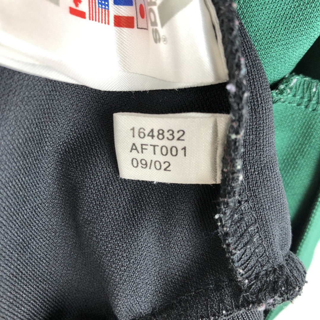 2000'S Adidas raglan sleeve track jacket, men's size XL (approx.) polyester Green type dark green Vintage Second Hand