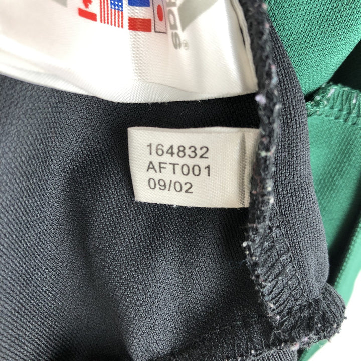 2000'S Adidas raglan sleeve track jacket, men's size XL (approx.) polyester Green type dark green Vintage Second Hand