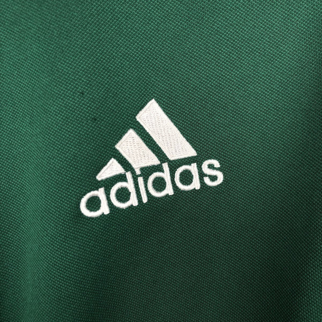 2000'S Adidas raglan sleeve track jacket, men's size XL (approx.) polyester Green type dark green Vintage Second Hand