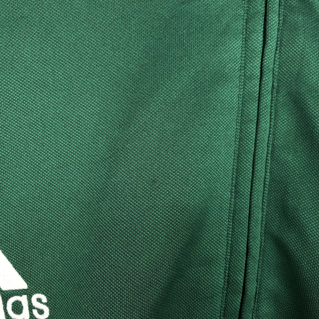 2000'S Adidas raglan sleeve track jacket, men's size XL (approx.) polyester Green type dark green Vintage Second Hand