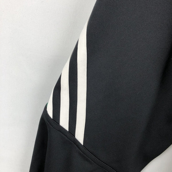 2000'S Adidas raglan sleeve track jacket, men's size XL (approx.) polyester Green type dark green Vintage Second Hand
