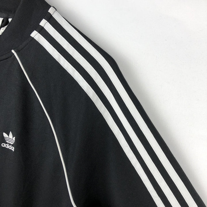 Adidas adidas jersey track jacket men's size M polyester black type Vintage Second Hand