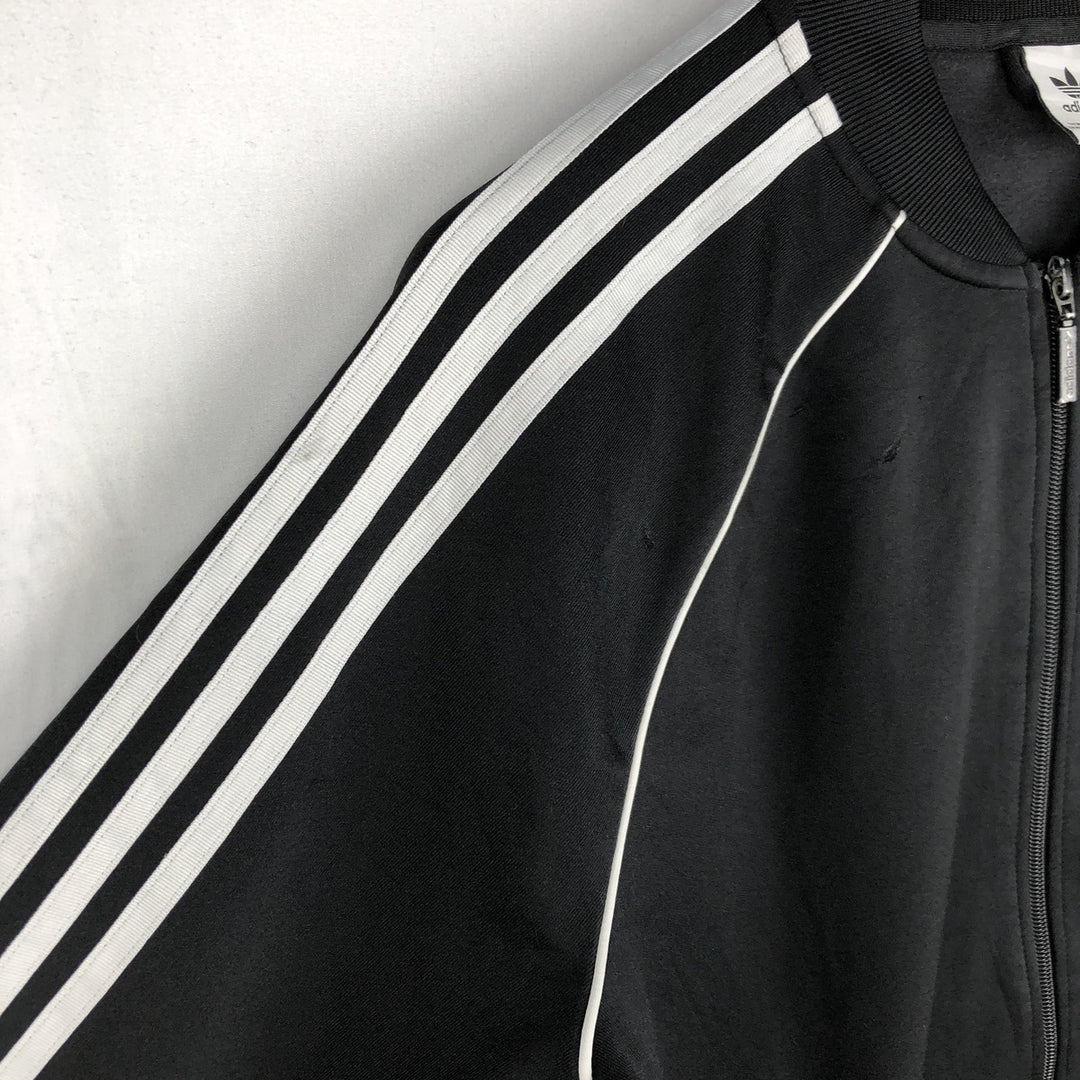 Adidas adidas jersey track jacket men's size M polyester black type Vintage Second Hand