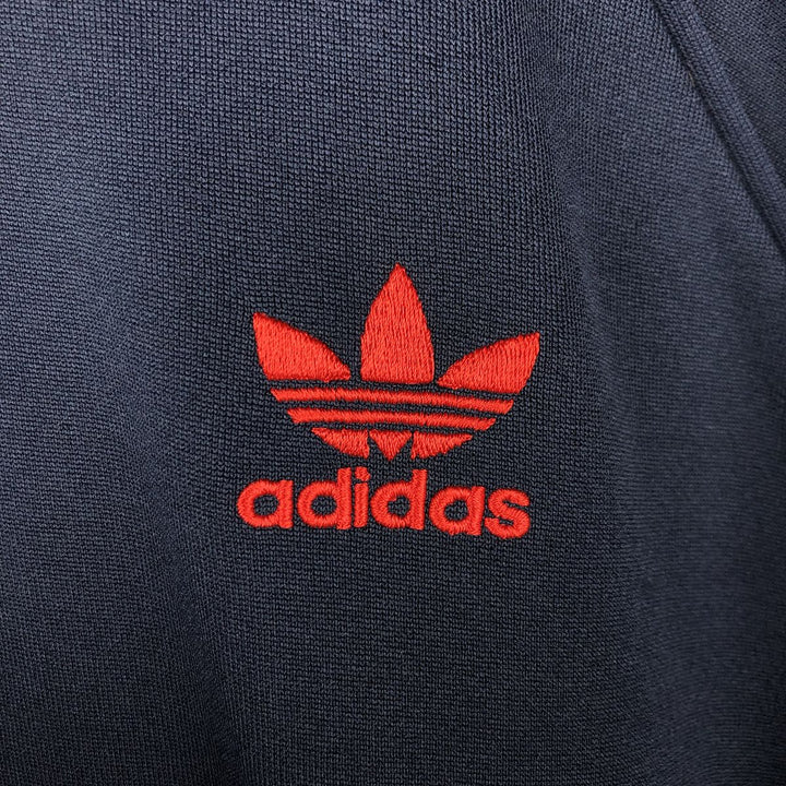 Adidas ORIGINALS Trefoil Logo Track Jacket, Men's Size XL (approx.) polyester navy blue type Vintage Second Hand